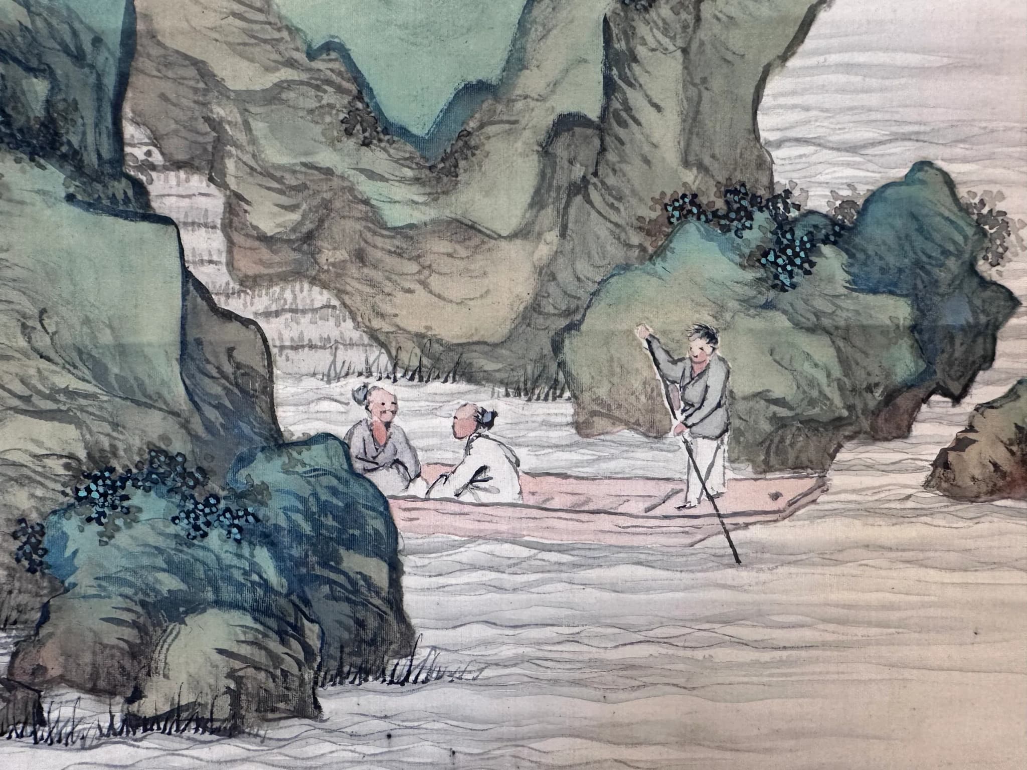 Kanō Uhō — Secluded Dwelling by an Autumn Stream, Meiji Period