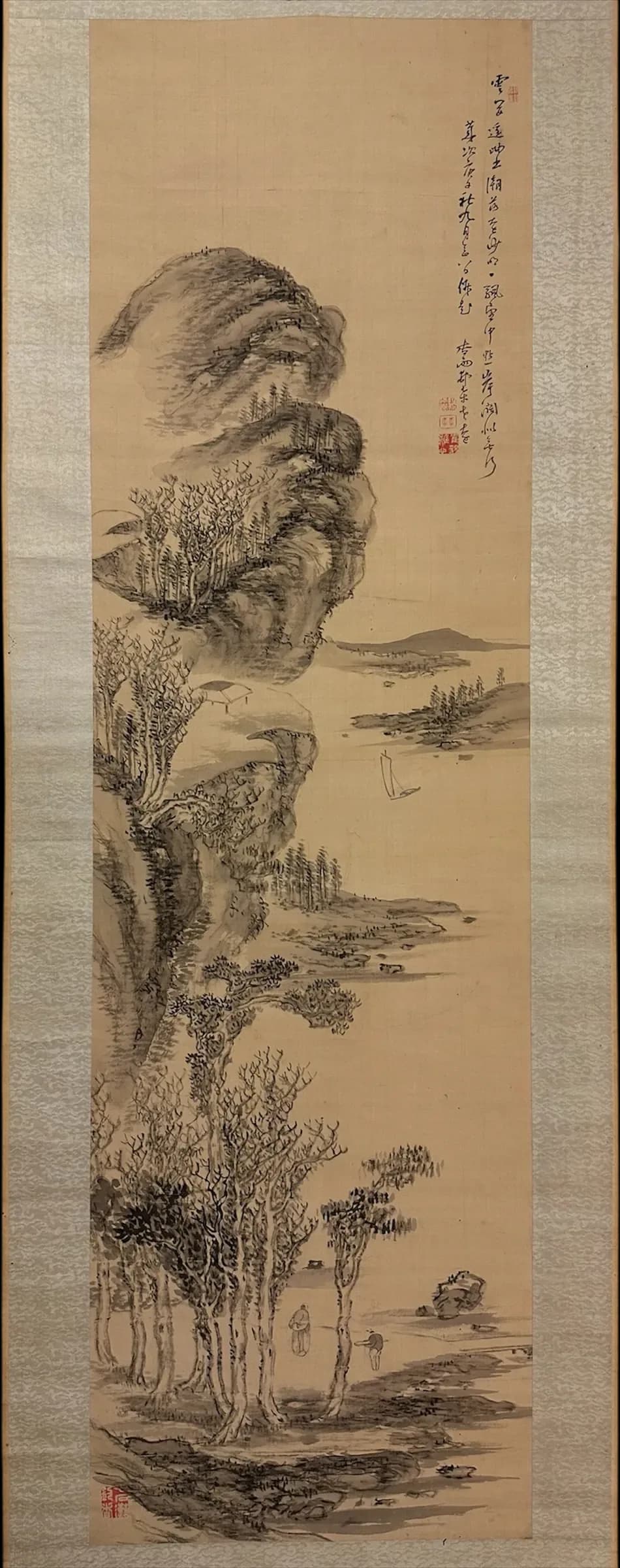 Hoashi Kyōu — A Lone Sail on the Yangtze River, Edo Period