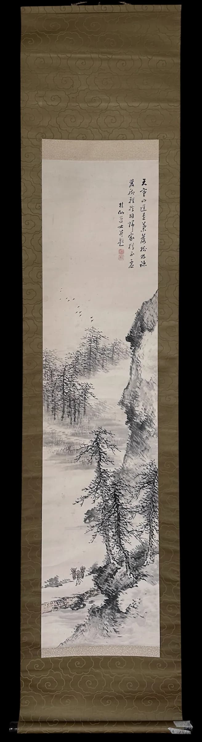 Ikeda Keisen — Woodcutter Returning from a Cold Mountain, Taishō Period