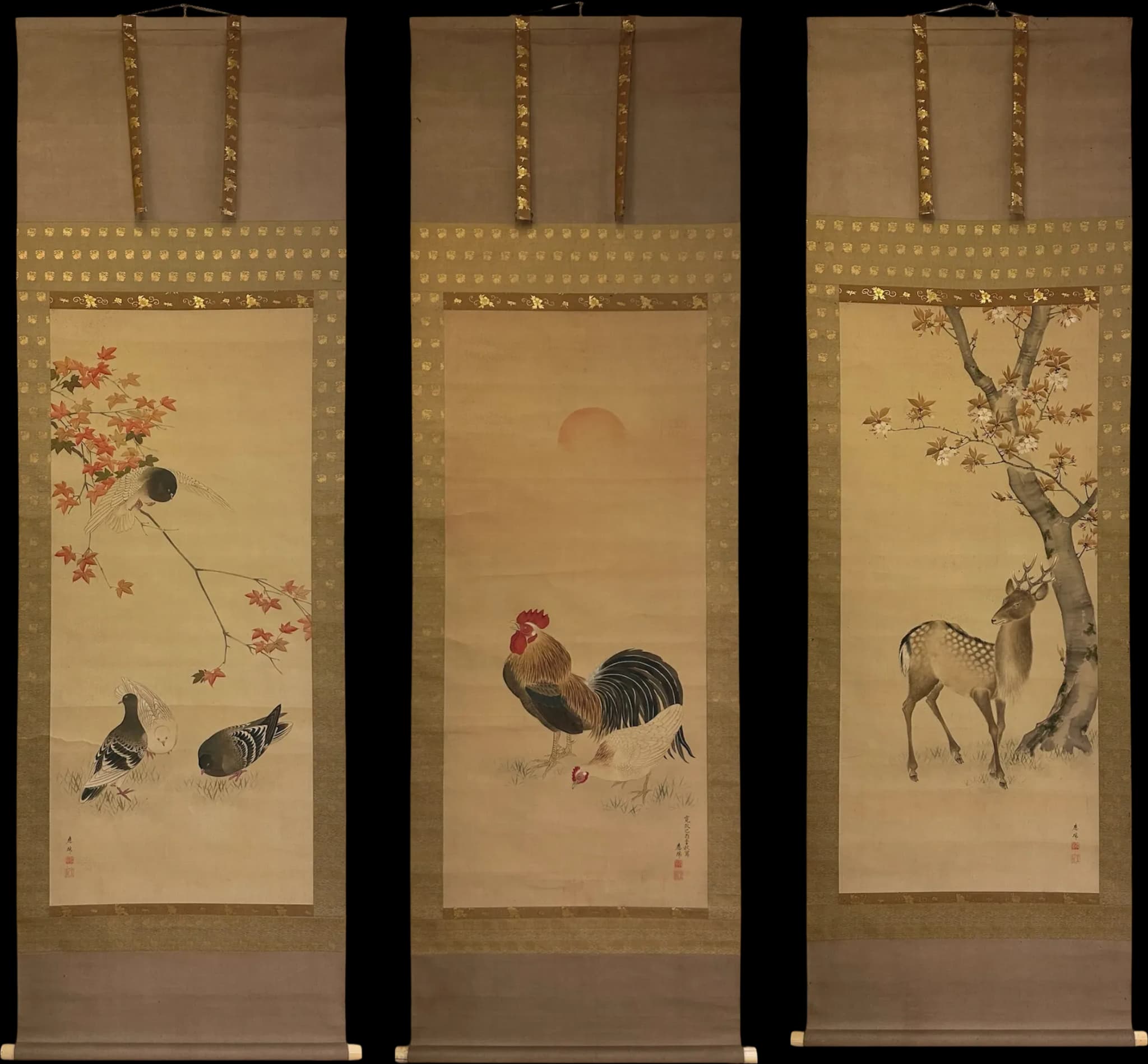 Maruyama Ōzui — Three Shrines, Edo Period