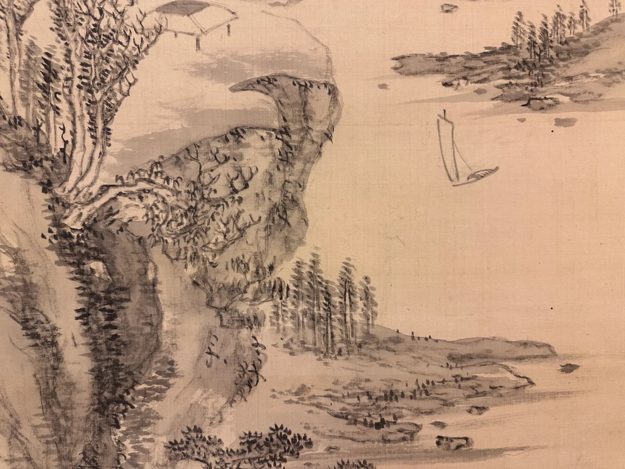 Hoashi Kyōu — A Lone Sail on the Yangtze River, Edo Period