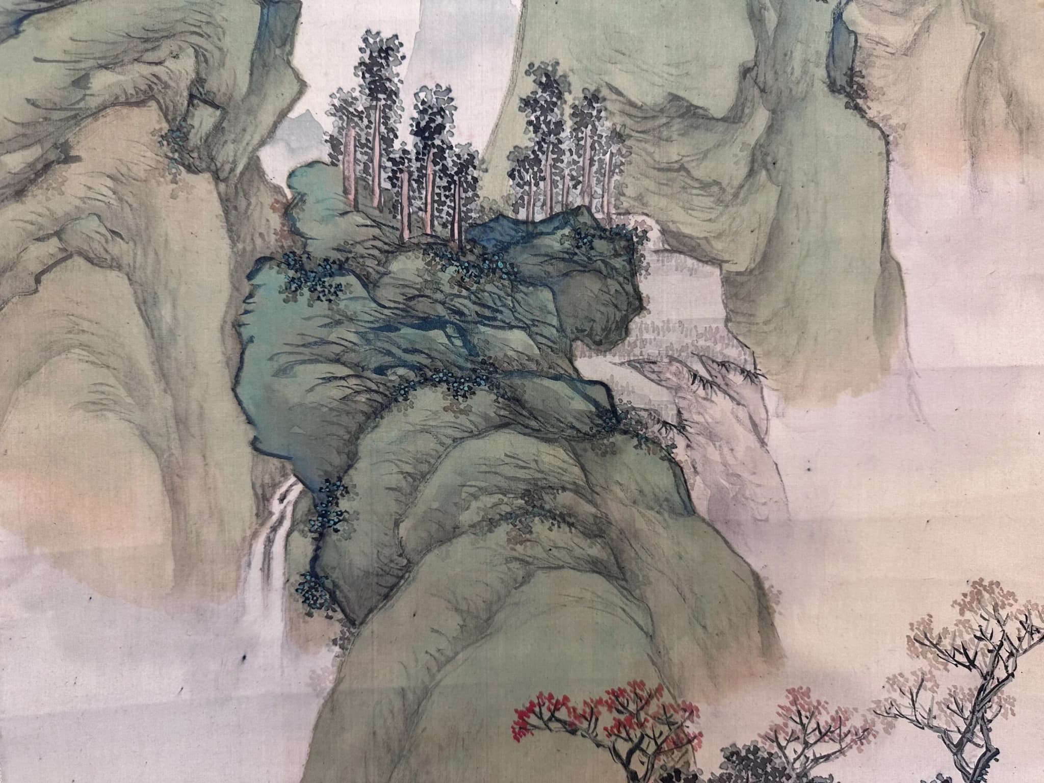 Kanō Uhō — Secluded Dwelling by an Autumn Stream, Meiji Period