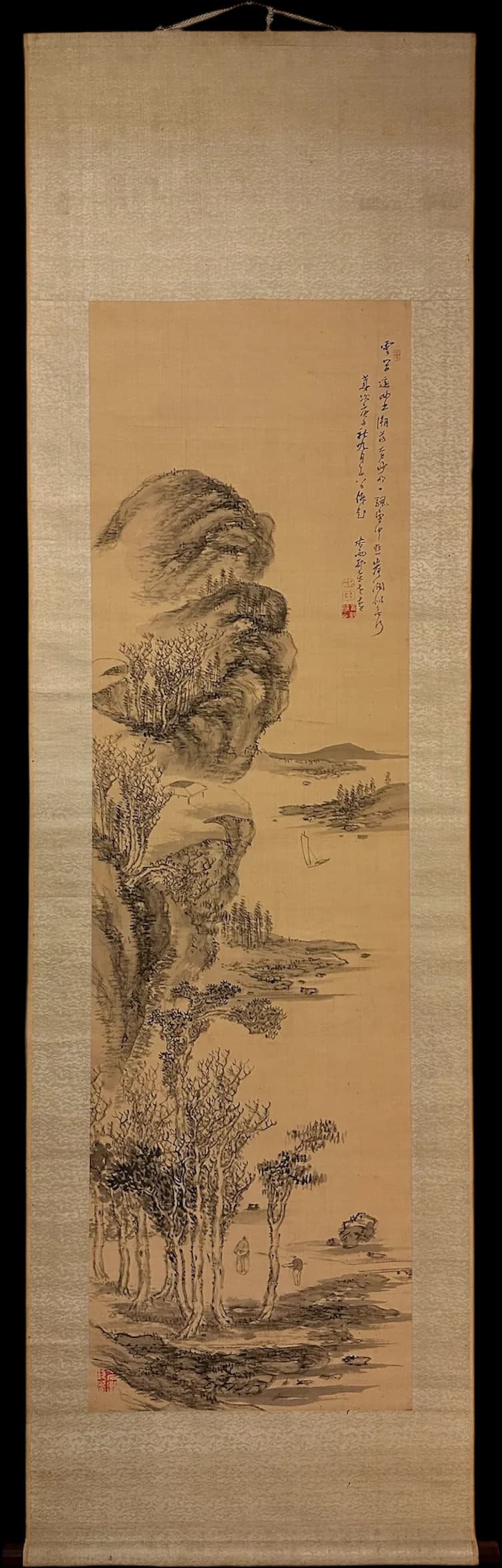 Hoashi Kyōu — A Lone Sail on the Yangtze River, Edo Period