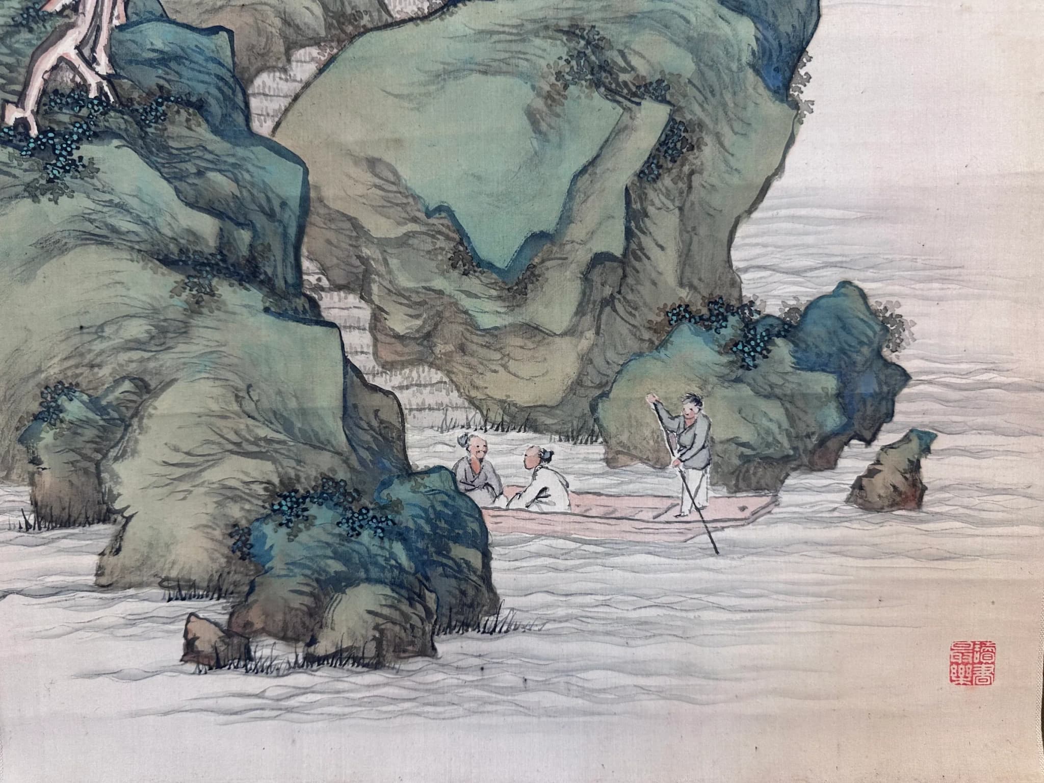 Kanō Uhō — Secluded Dwelling by an Autumn Stream, Meiji Period