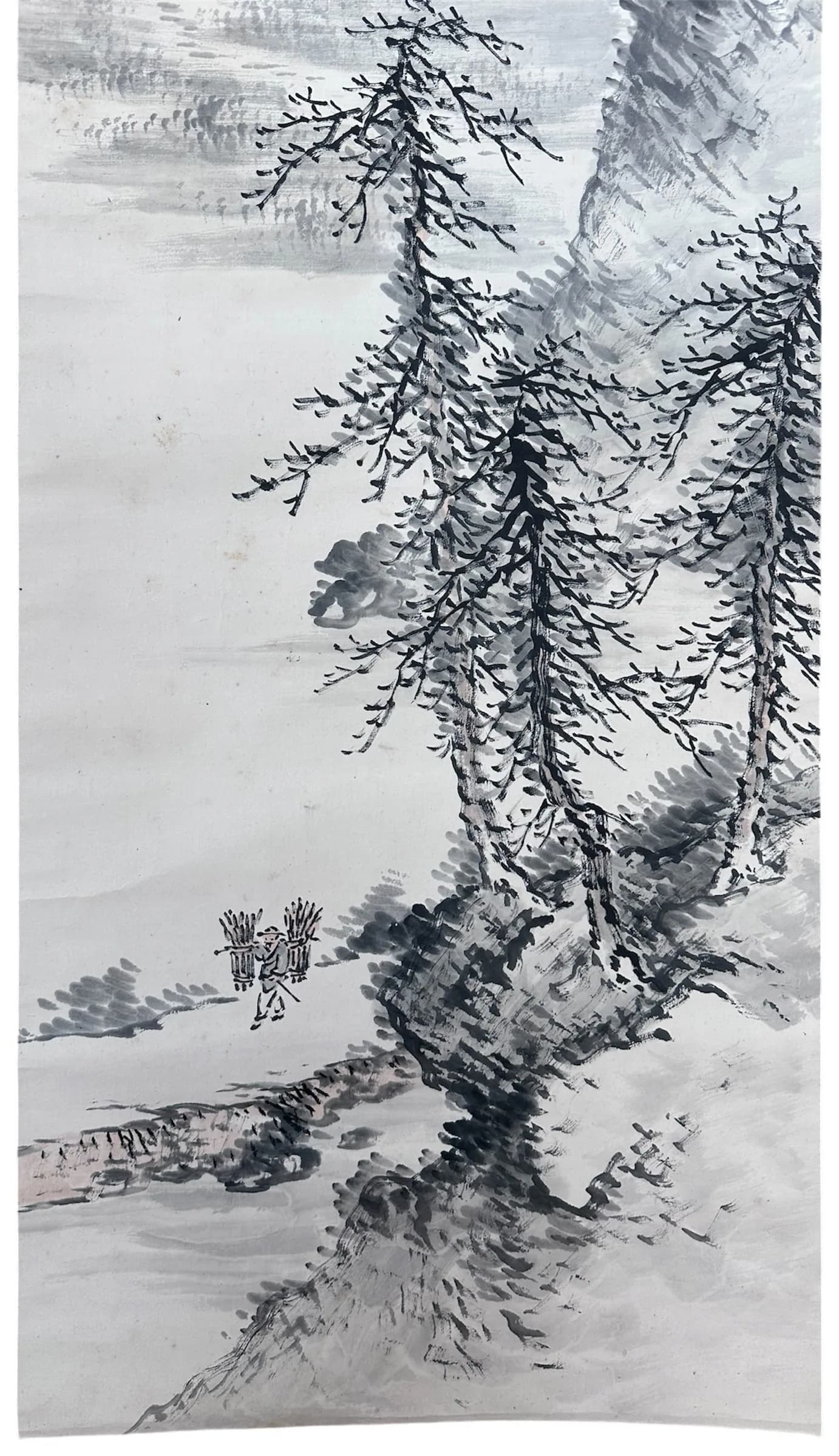 Ikeda Keisen — Woodcutter Returning from a Cold Mountain, Taishō Period