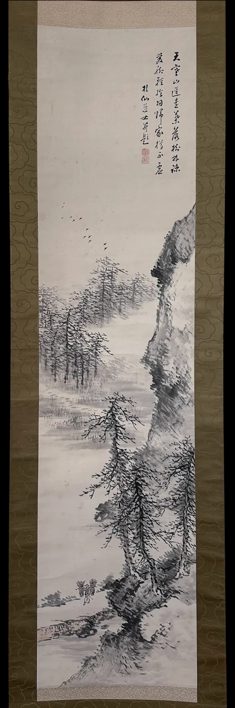 Ikeda Keisen — Woodcutter Returning from a Cold Mountain, Taishō Period