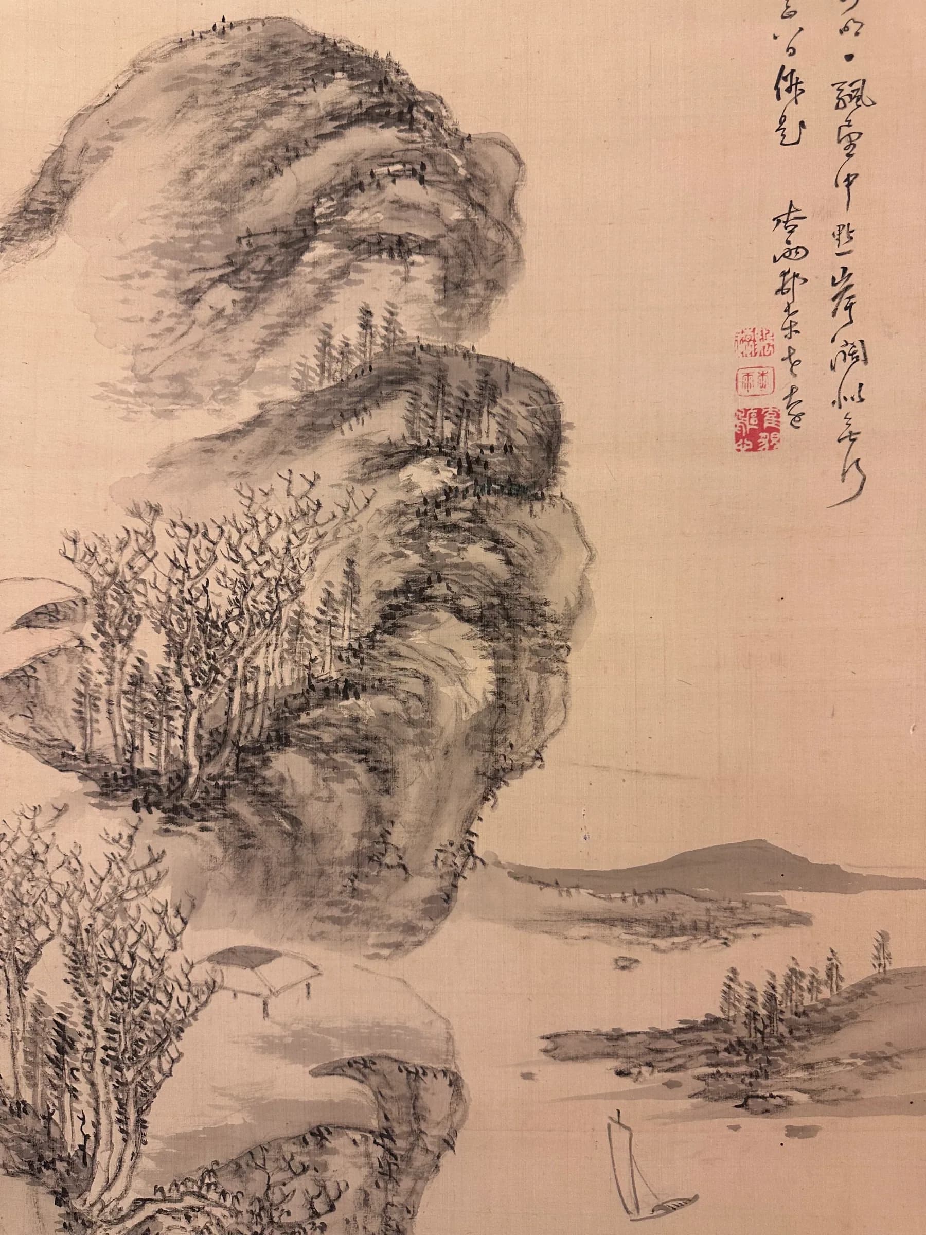 Hoashi Kyōu — A Lone Sail on the Yangtze River, Edo Period