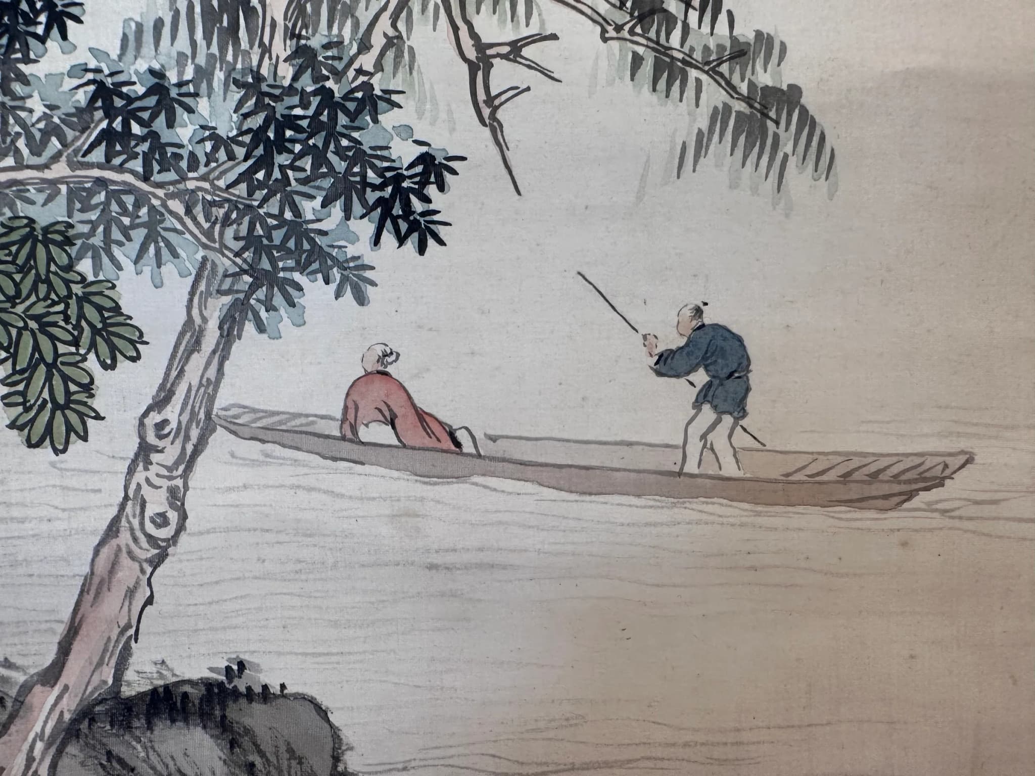 Mori Kinseki — Visiting a Friend by an Autumn Stream, Meiji Period