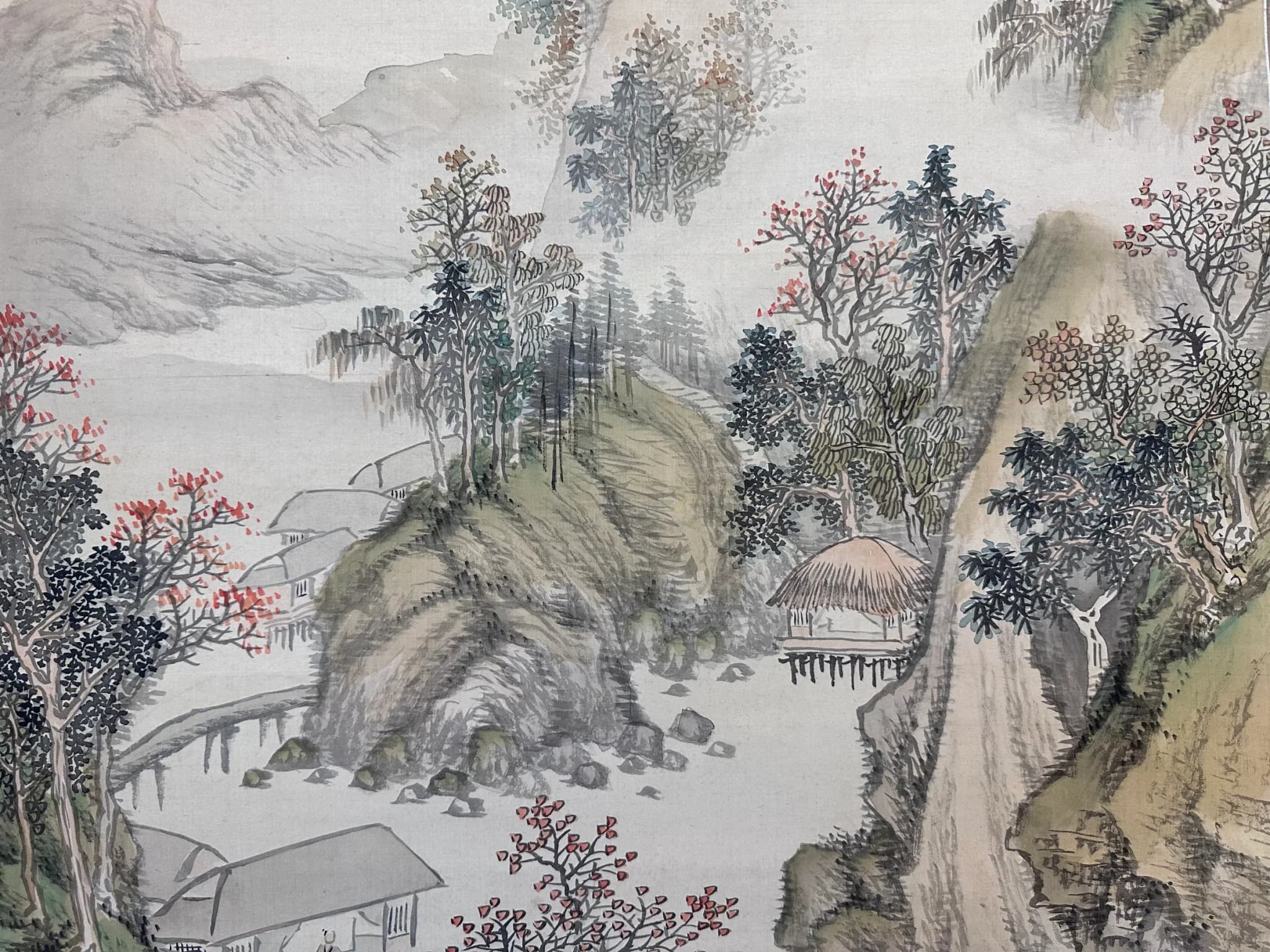 Mori Kinseki — Visiting a Friend by an Autumn Stream, Meiji Period