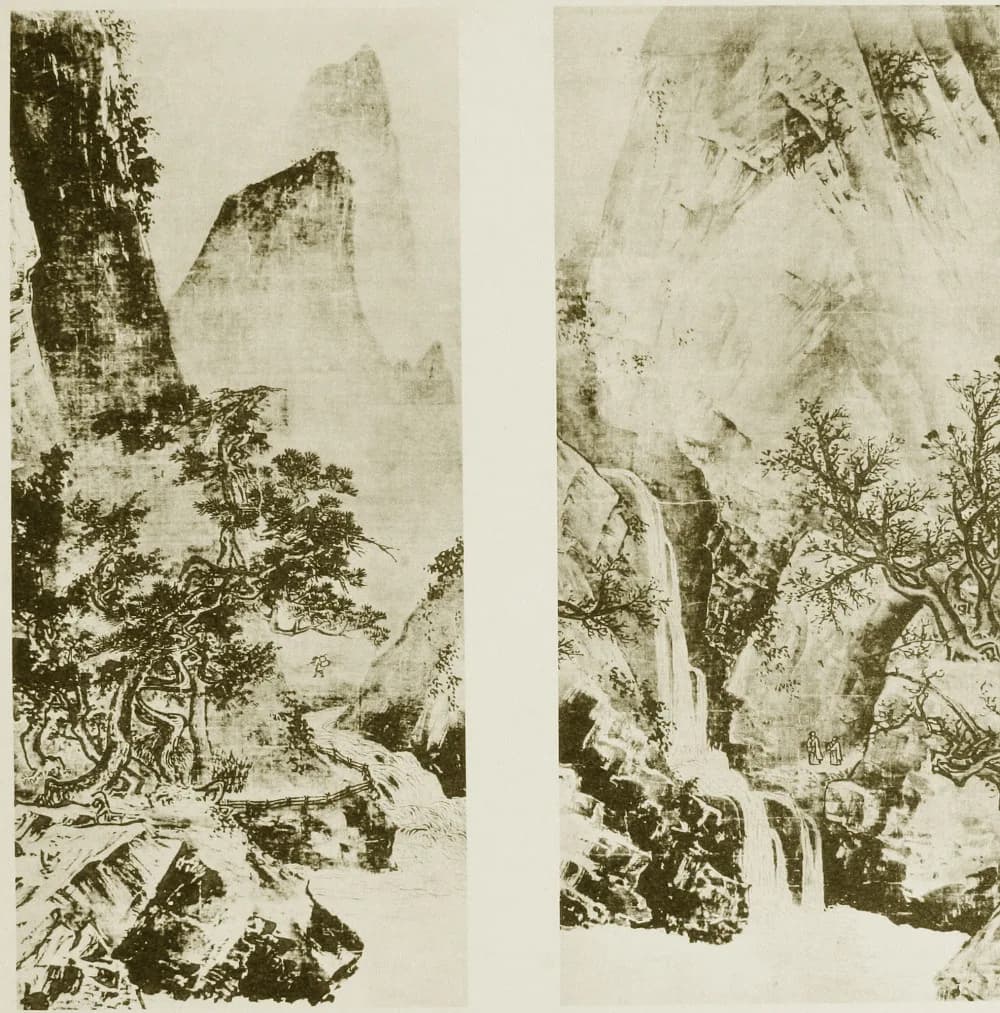 Takaku Aigai — Noble Scholar Reading among Pines and Cranes, Edo period, early 19th century