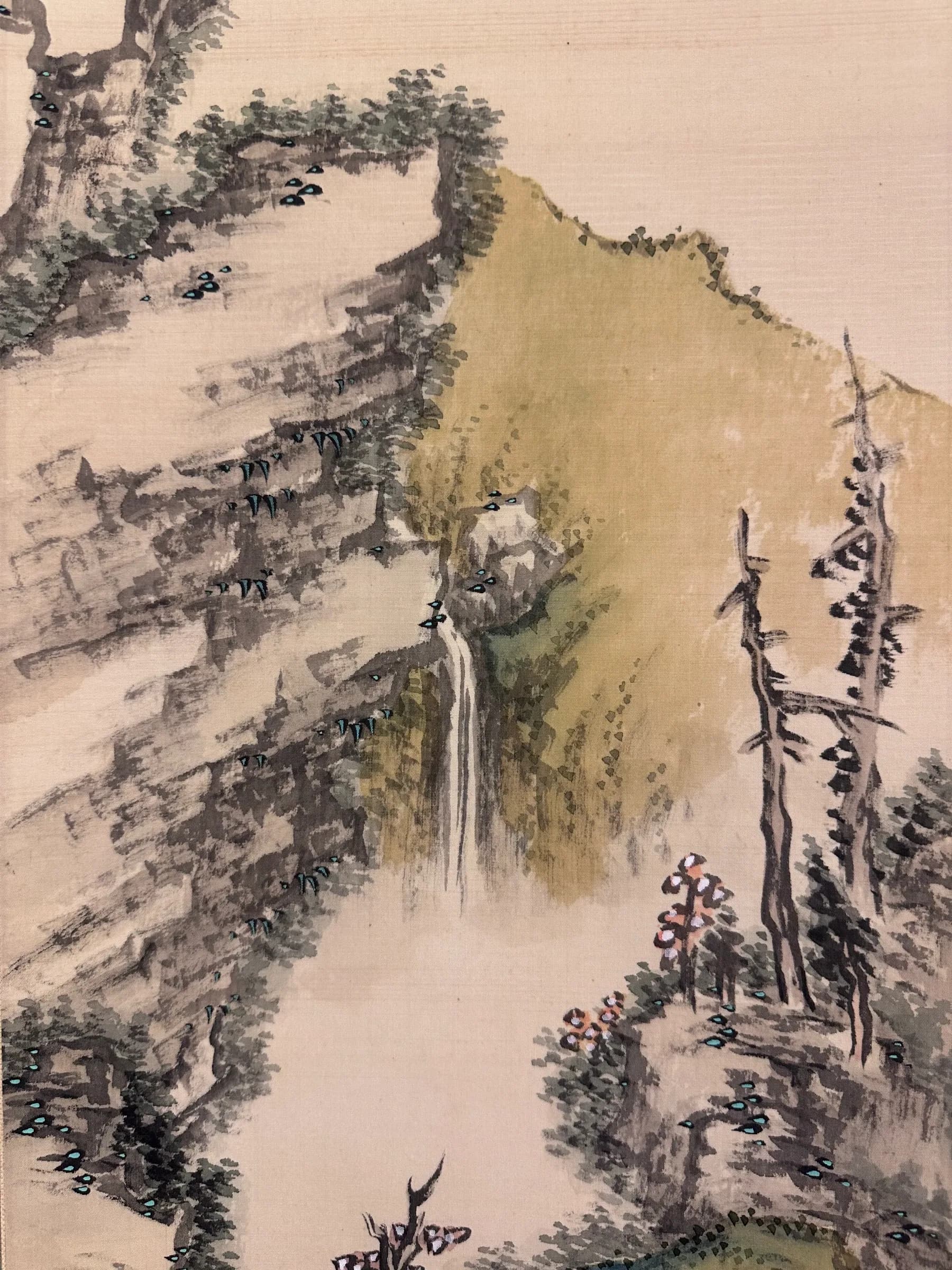 Tanaka Hakuin — Noble Scholar Contemplating the Waterfall, Taishō Period