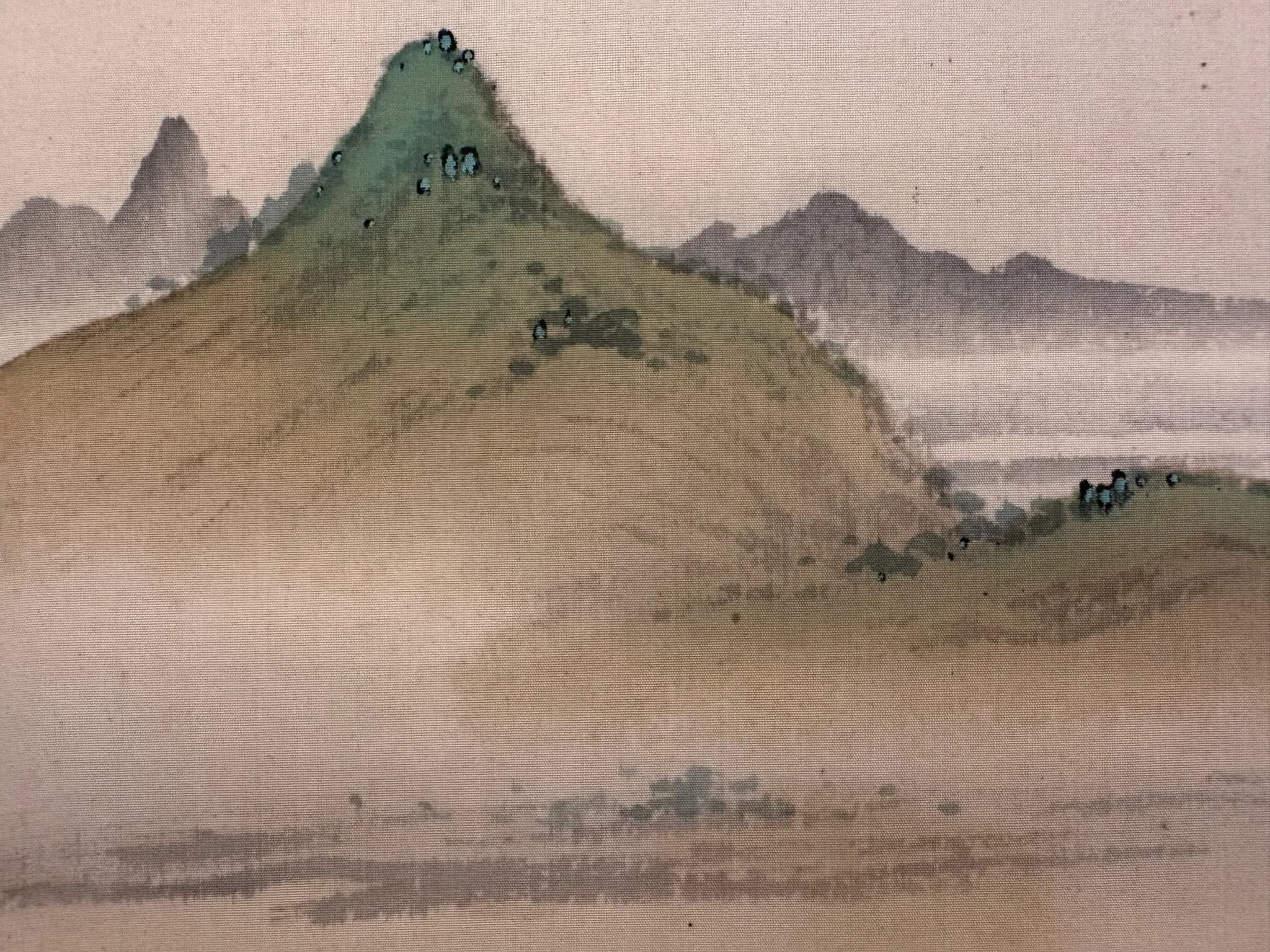 Mizuta Chikuho — Autumn Mountains Under Clear Evening Skies, Shōwa Period