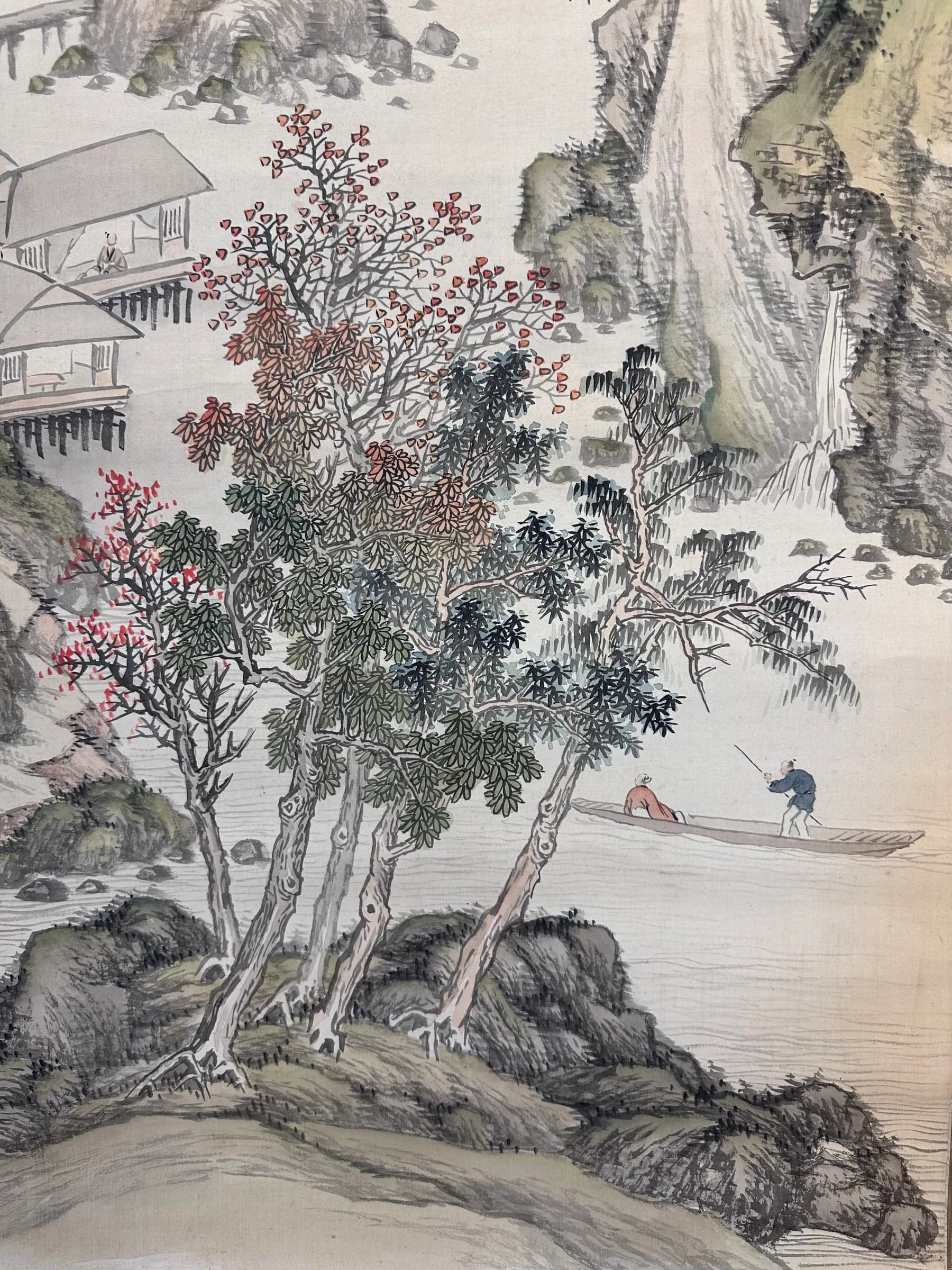 Mori Kinseki — Visiting a Friend by an Autumn Stream, Meiji Period