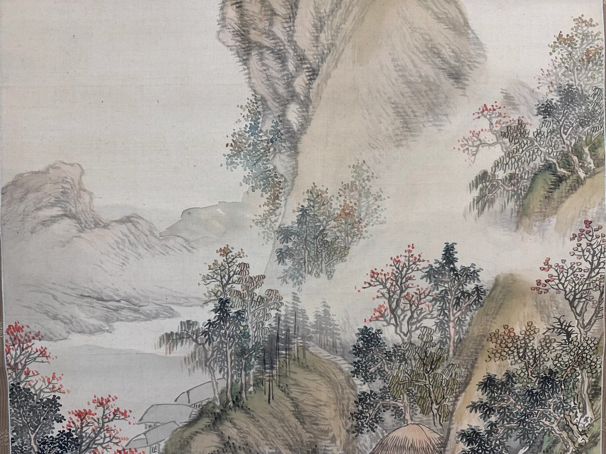 Mori Kinseki — Visiting a Friend by an Autumn Stream, Meiji Period