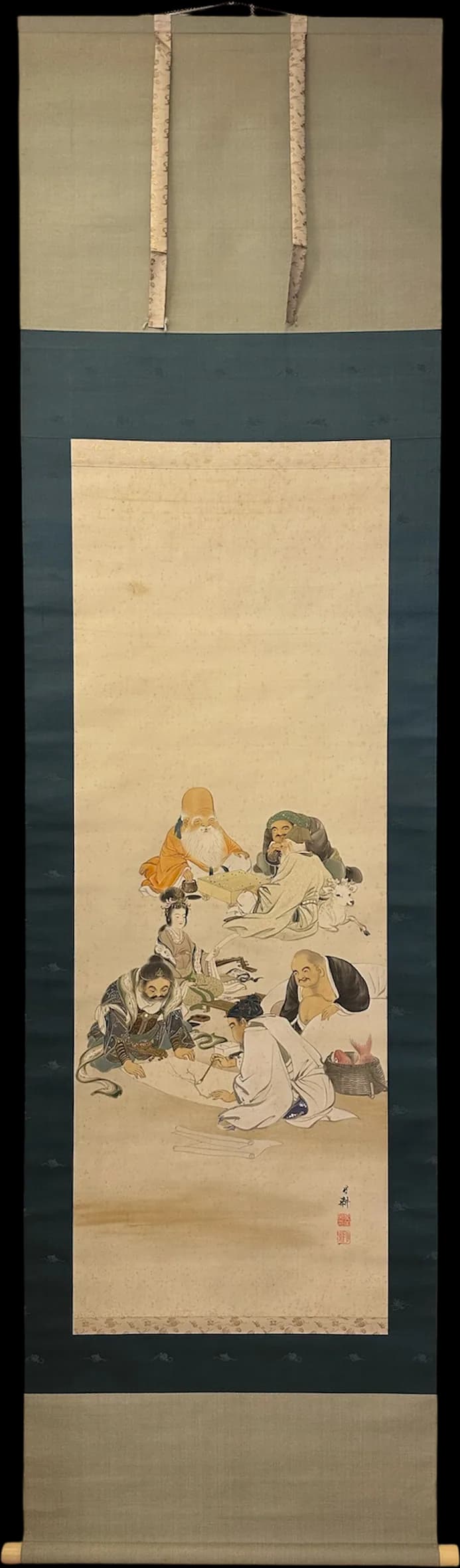 Tanaka Gekkō — Seven Lucky Gods, Meiji Period