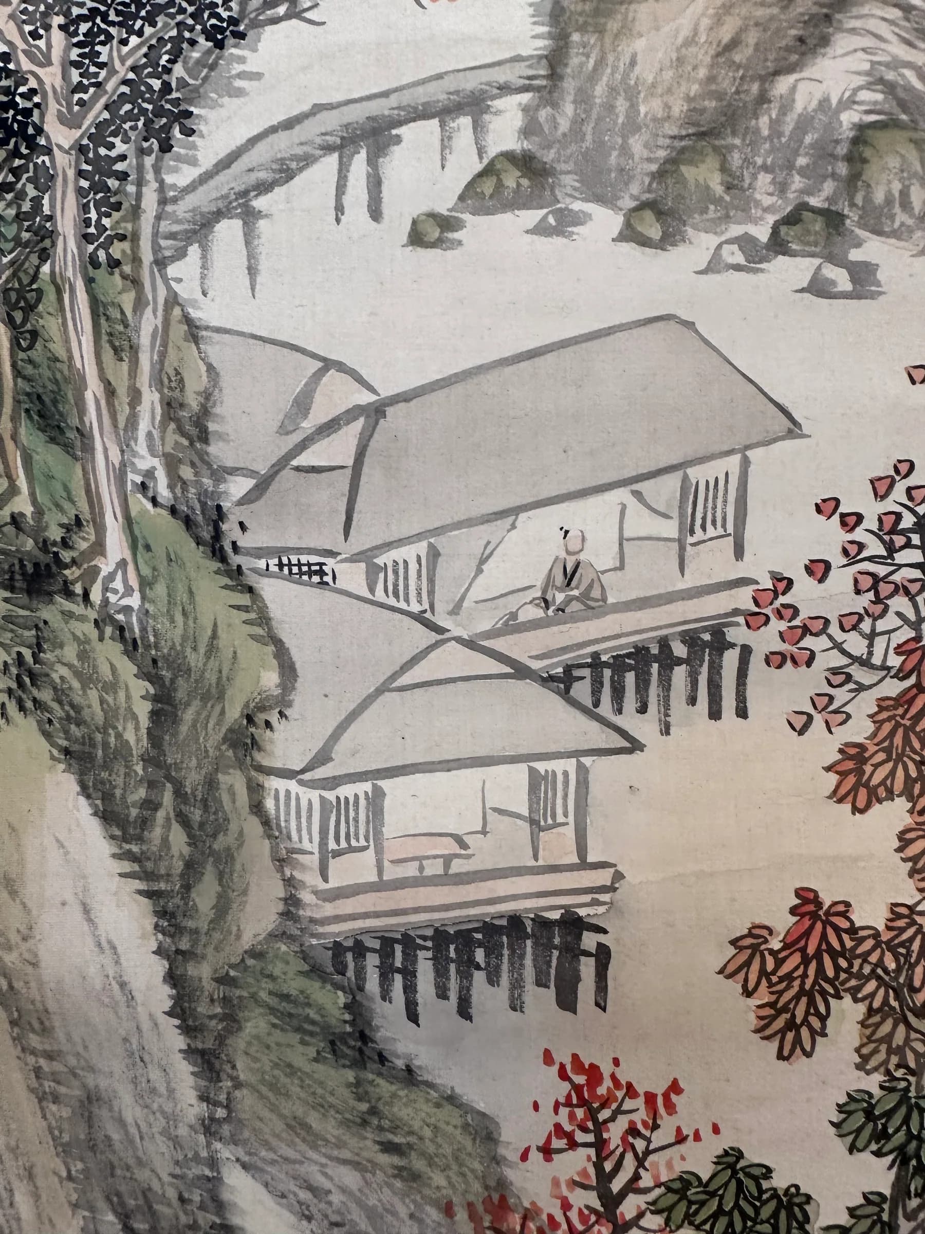 Mori Kinseki — Visiting a Friend by an Autumn Stream, Meiji Period