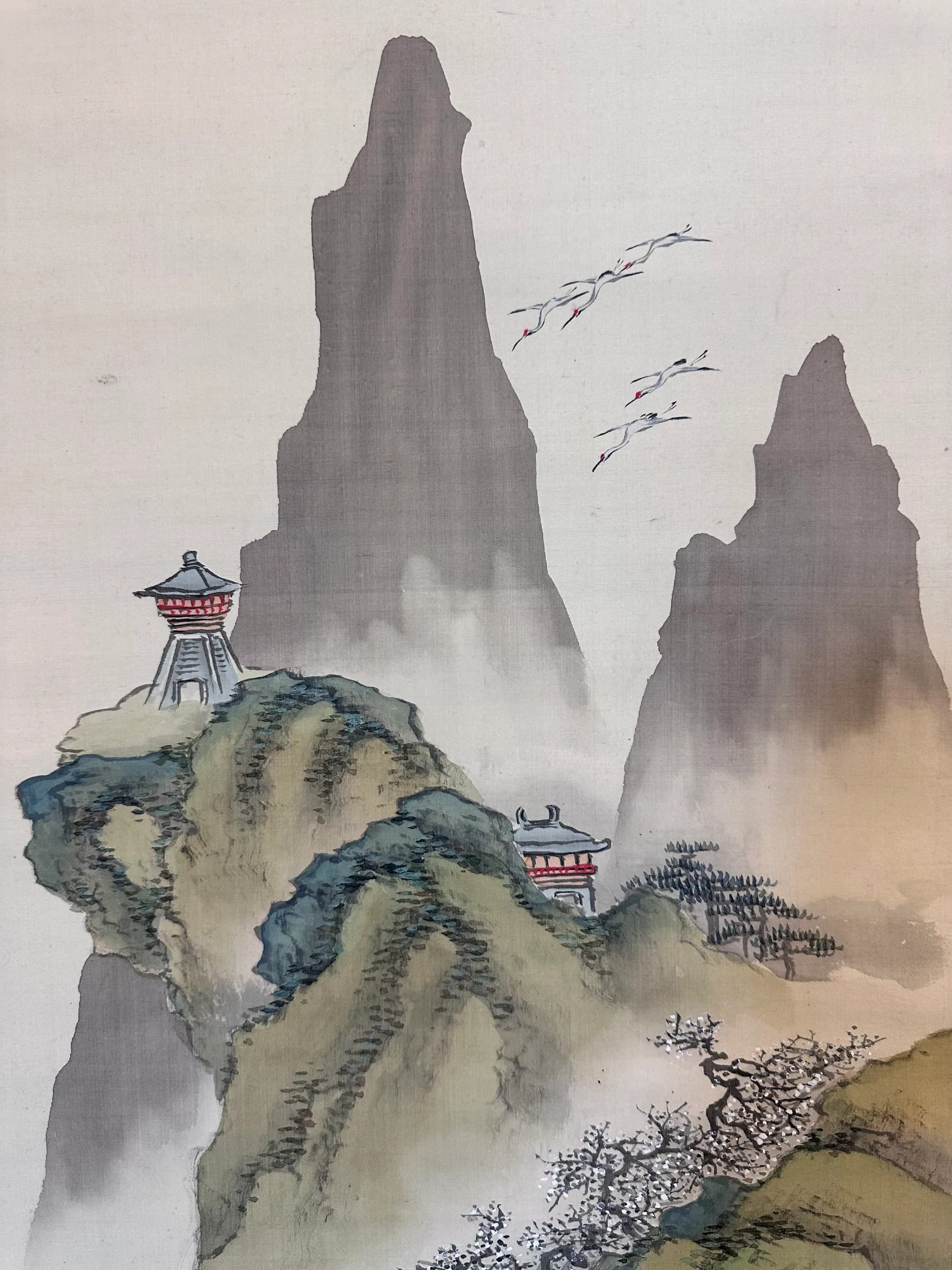 Kurobe Nenge — Blue-Green Landscape of Hōrai in Auspicious Mist, Taishō Period