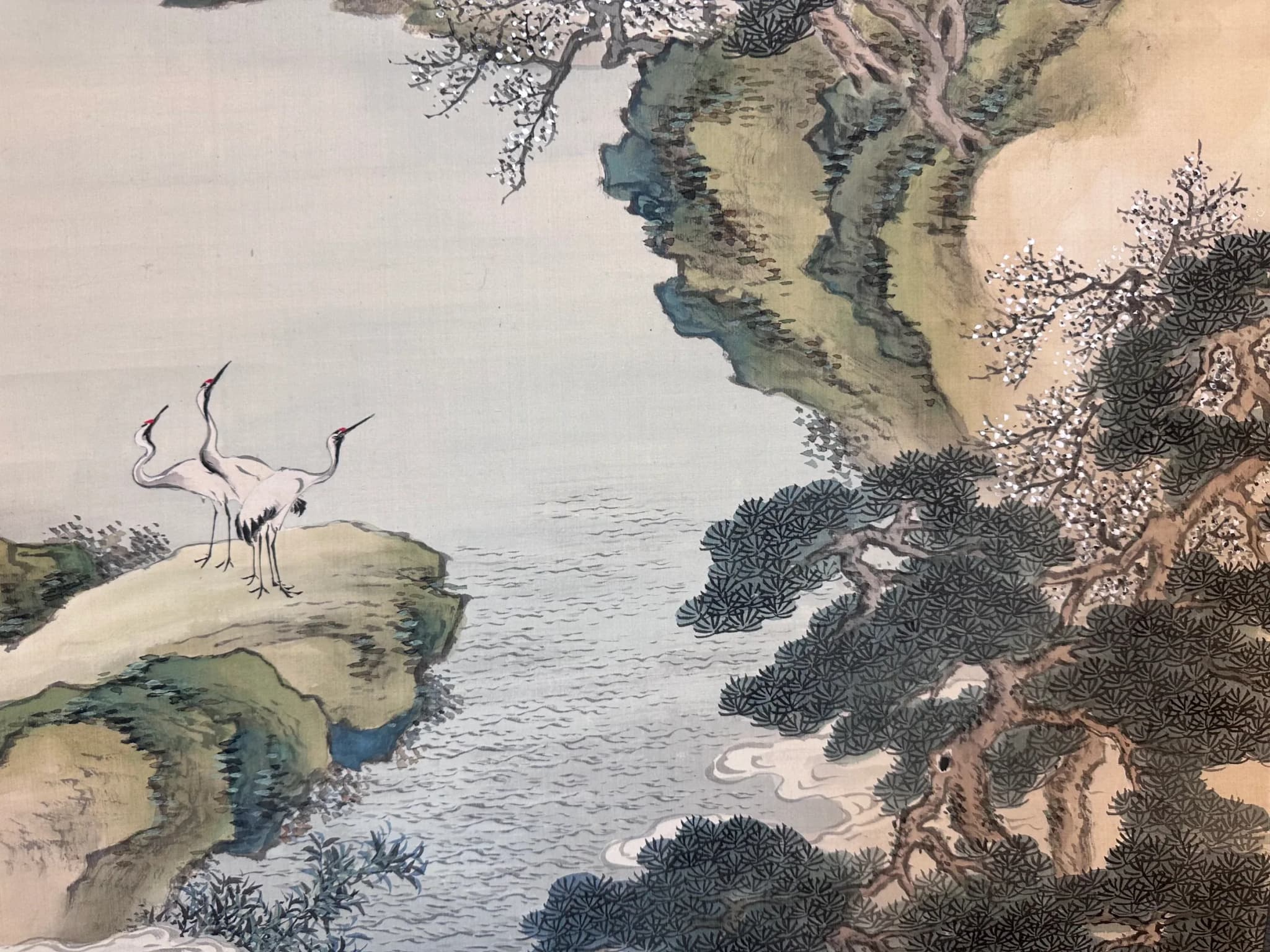 Kurobe Nenge — Blue-Green Landscape of Hōrai in Auspicious Mist, Taishō Period