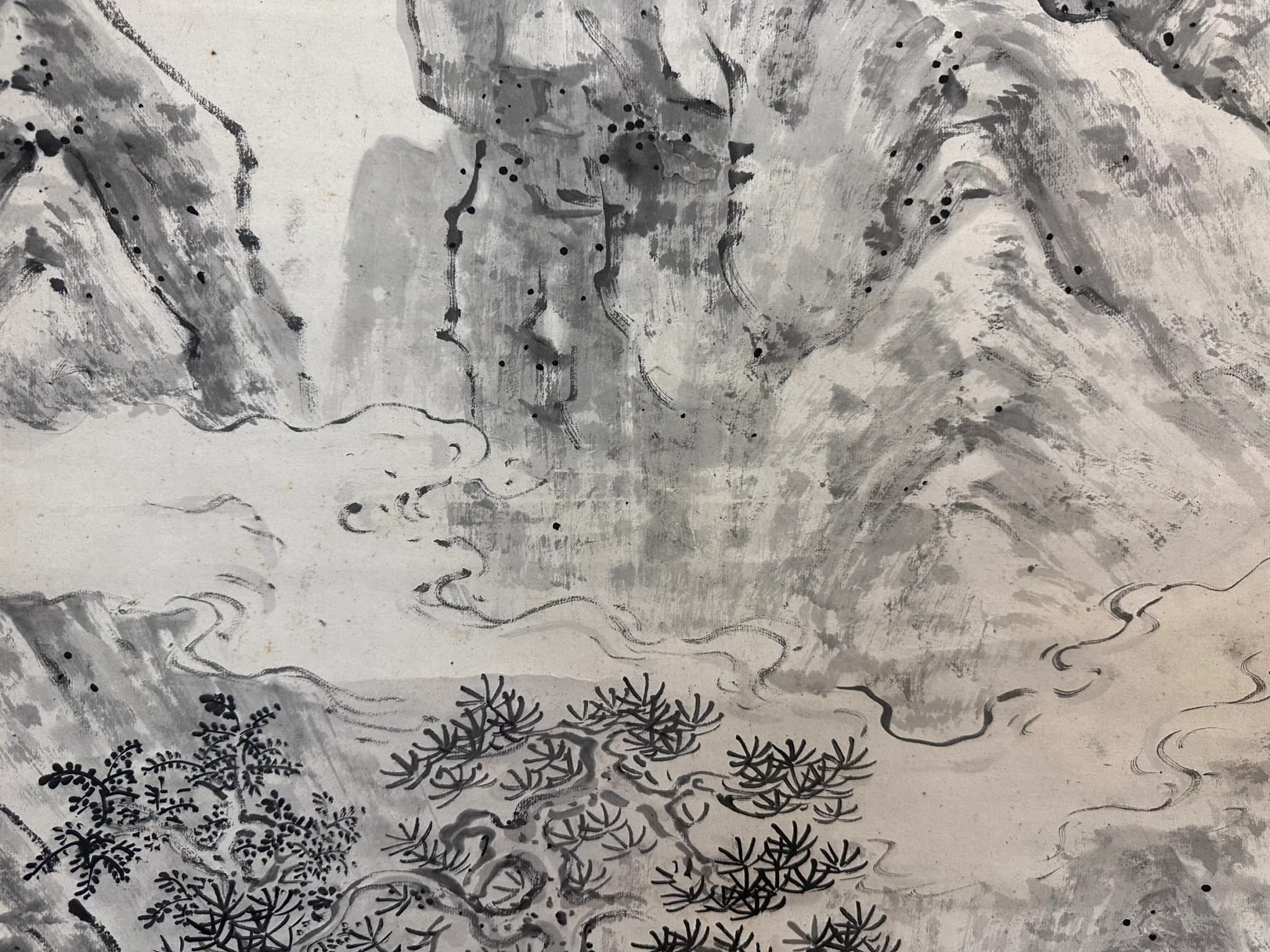 Takaku Aigai — Noble Scholar Reading among Pines and Cranes, Edo period, early 19th century