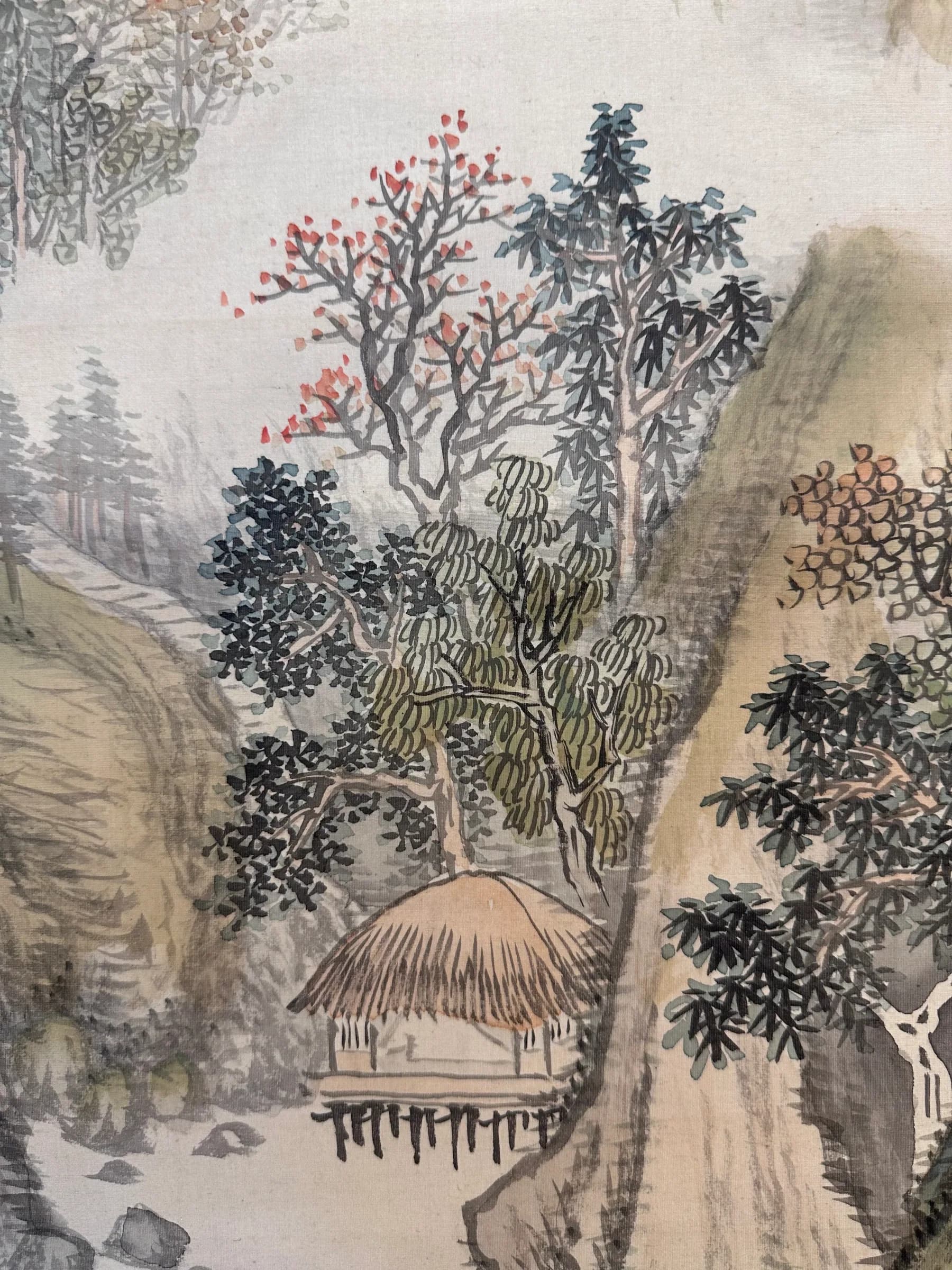 Mori Kinseki — Visiting a Friend by an Autumn Stream, Meiji Period