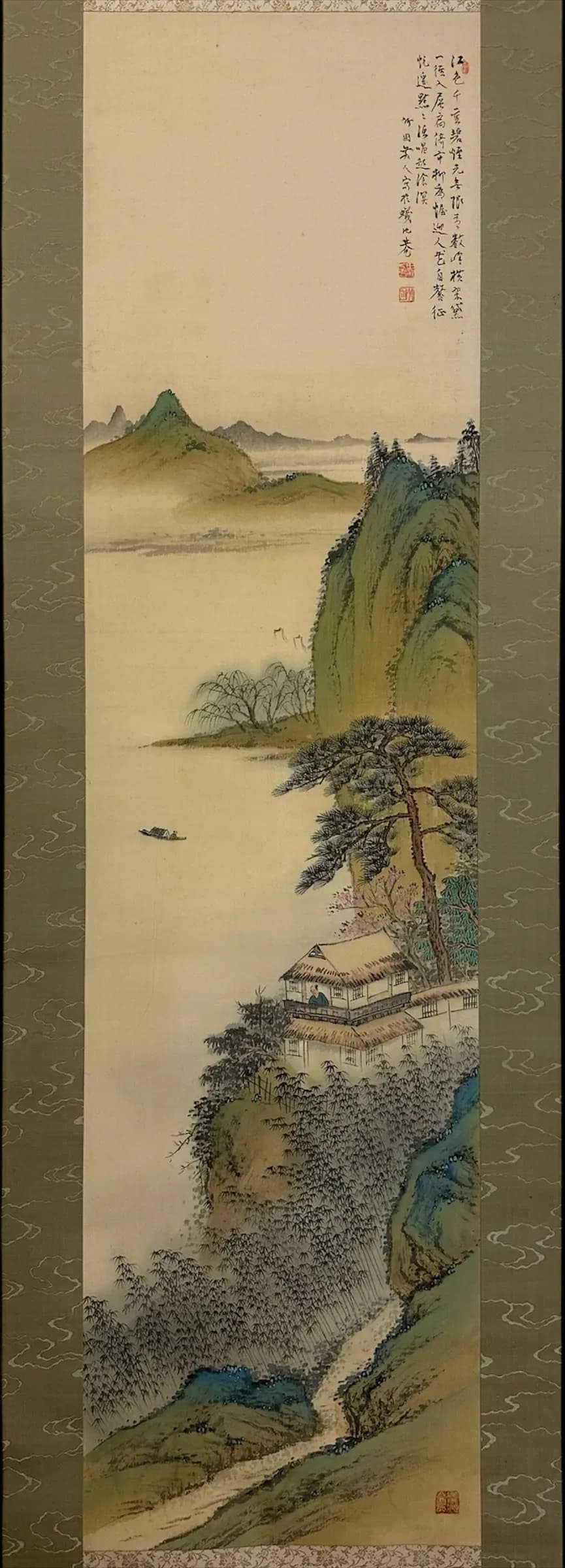 Mizuta Chikuho — Autumn Mountains Under Clear Evening Skies, Shōwa Period