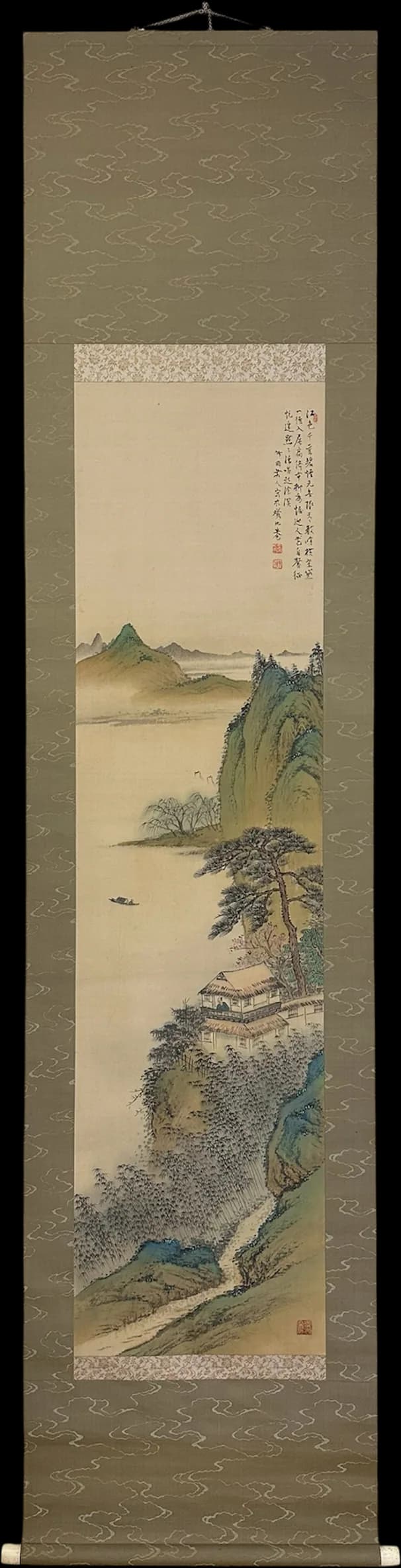 Mizuta Chikuho — Autumn Mountains Under Clear Evening Skies, Shōwa Period