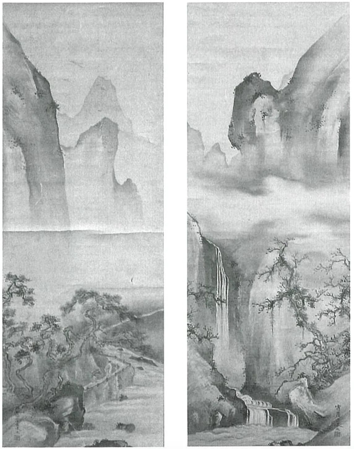 Takaku Aigai — Noble Scholar Reading among Pines and Cranes, Edo period, early 19th century