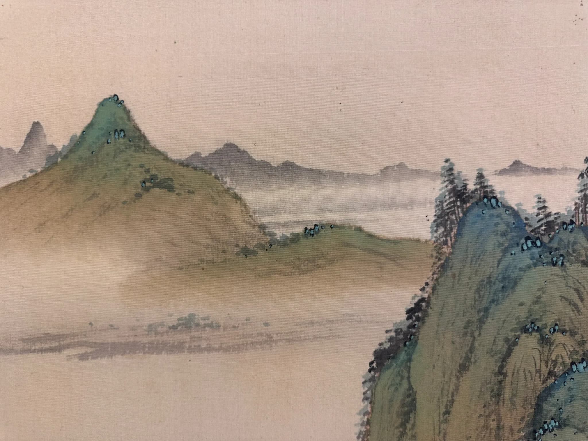 Mizuta Chikuho — Autumn Mountains Under Clear Evening Skies, Shōwa Period